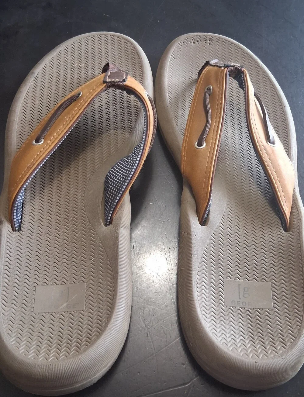 George Men's Rope Flip Flops Size 13
